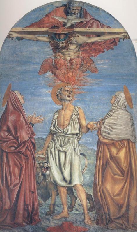 Andrea del Castagno The Trininty with Saints